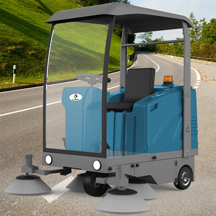 Semi Enclosed Sweeping Machine Industrial Road Sweeper 48v Multifunction Floor Sweeper