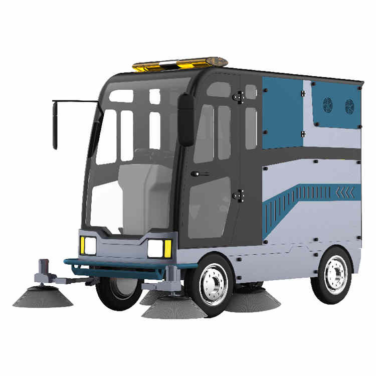 Full Closed Electric Big Street Sweeper Car Four-wheel Sweeper Commercial Ride On Road Floor Sweeper