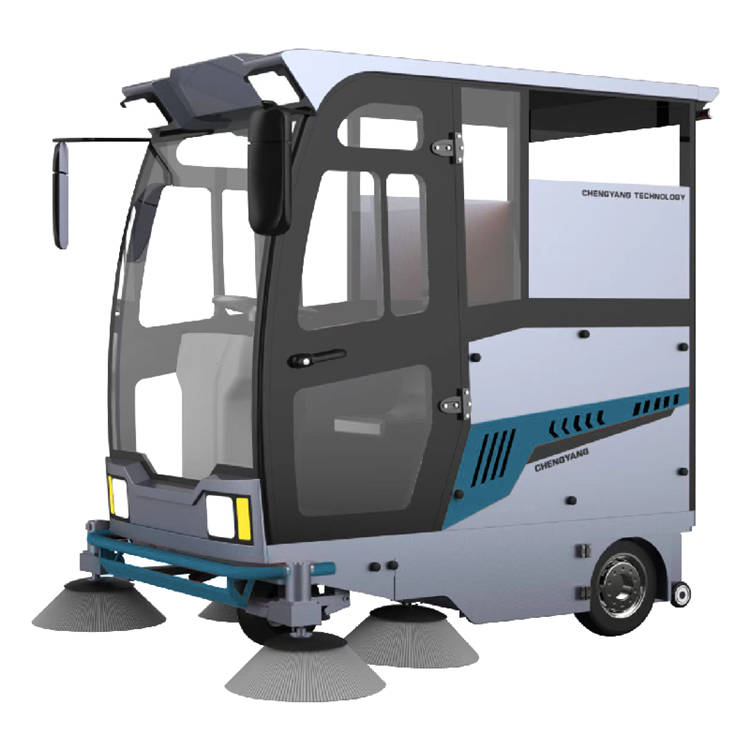 Best quality fully enclosed driving sweeper auto dumping commercial floor sweeper