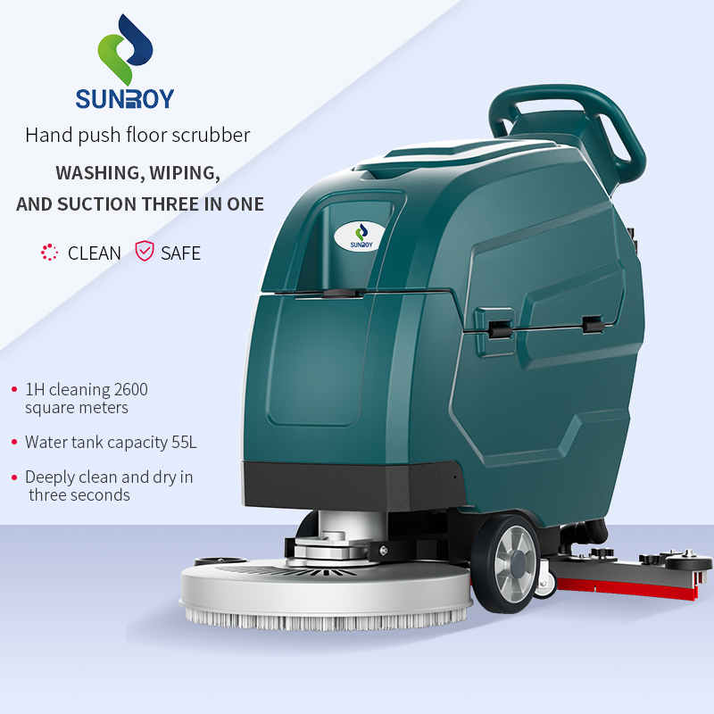China top brand Sunroy OEM hand push marble micro compact floor scrubber