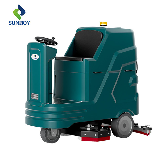 The cleaning workers who use brooms lack enthusiasm for their work, so they use electric floor washers